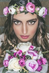 braut - brautstrauß - haarschmuck - vintage fotograf